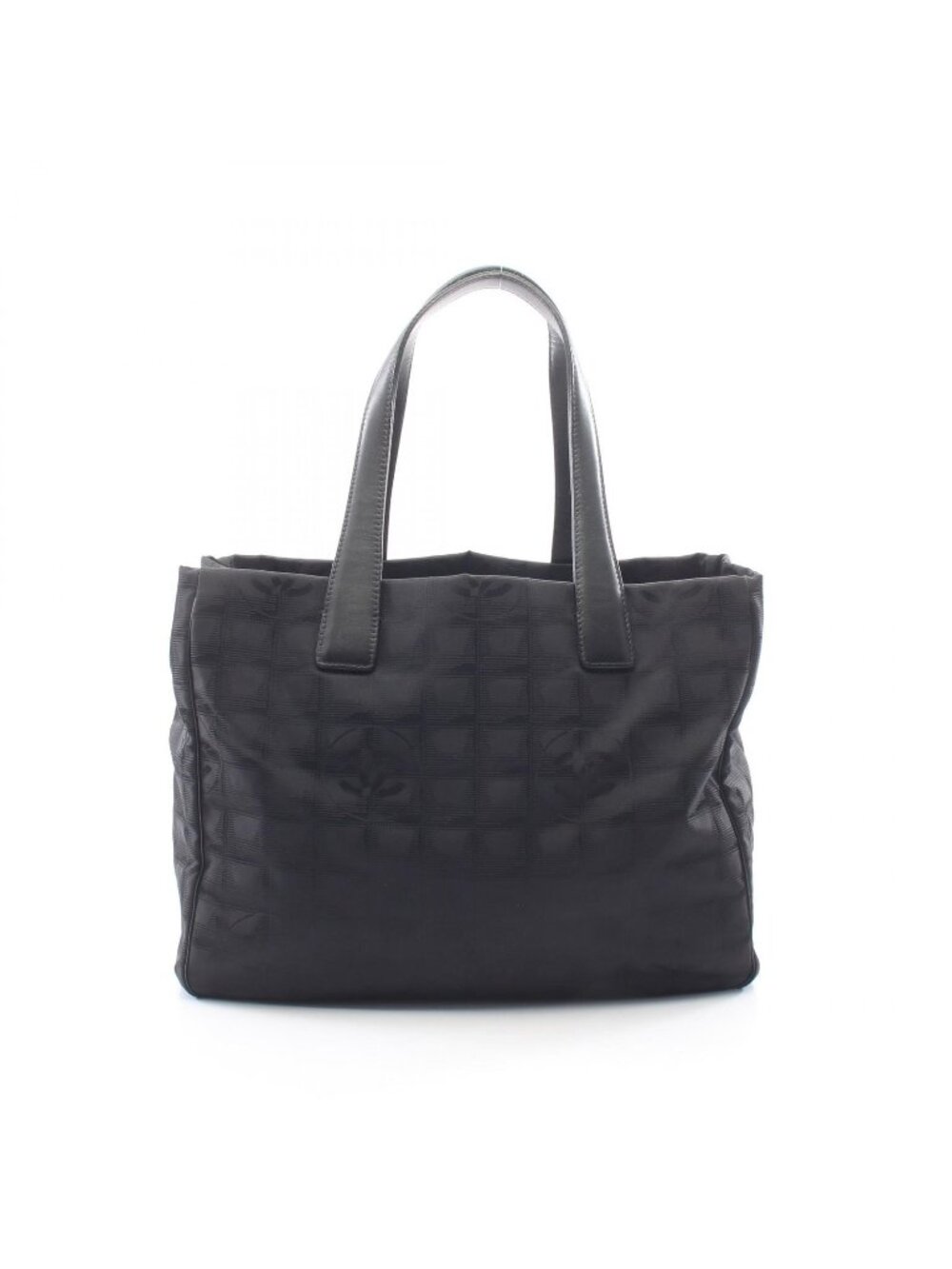 Chanel Tote Bag New Travel Line MM Black Leather MM